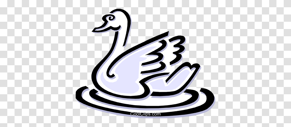 Swan Royalty Free Vector Clip Art Illustration, Animal, Bird, Waterfowl, Anseriformes Transparent Png