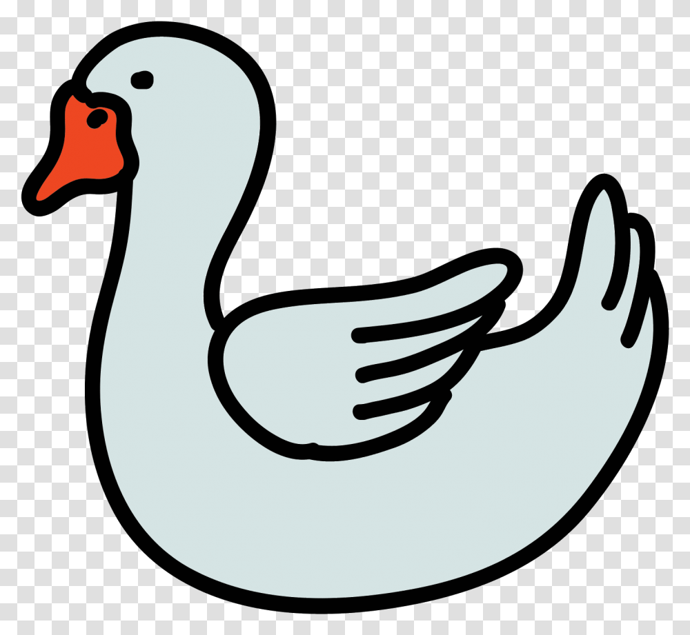 Swan Silhouette Ayam Bebek Dan Burung, Bird, Animal, Goose, Duck Transparent Png