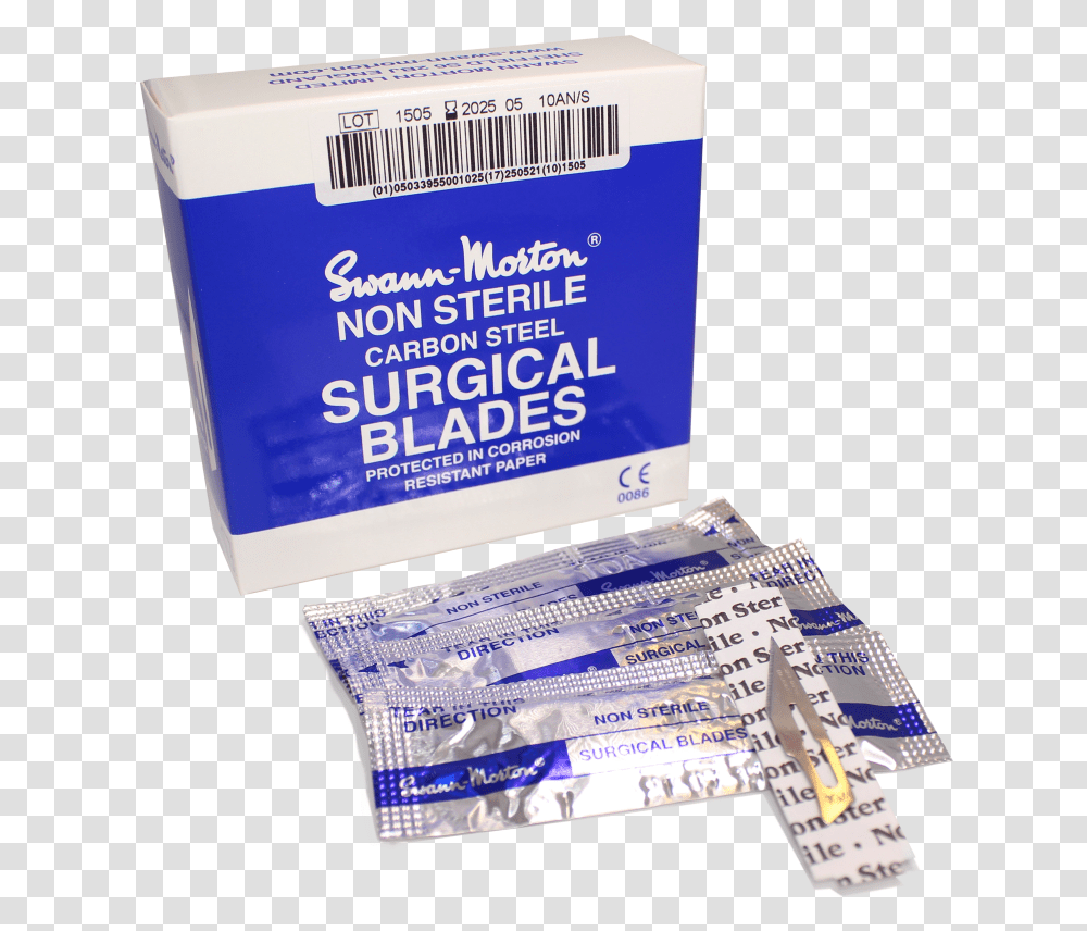 Swann Morton Scalpel Blades Non Sterile Carbon Steel Swann Morton 10r Blades Box, First Aid, Bandage, Medication Transparent Png