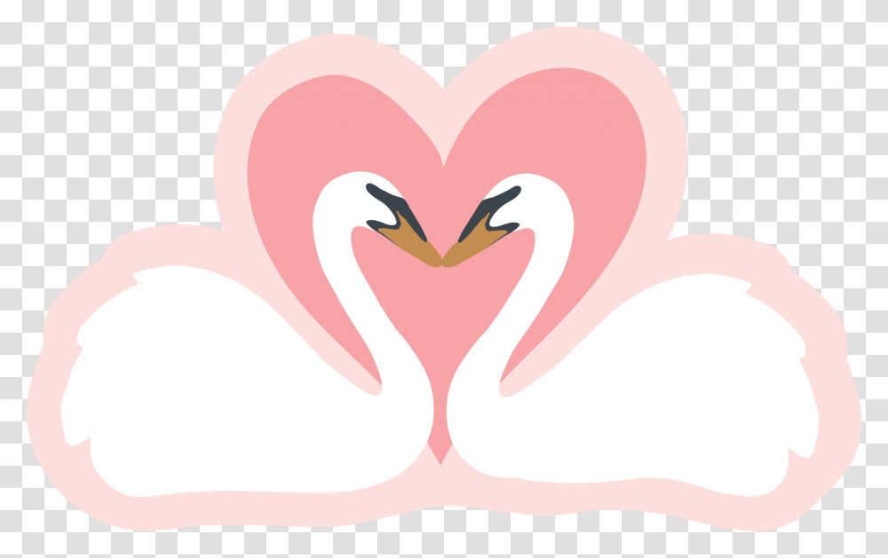 Swans Svg Cut File Waterfowl, Flamingo, Bird, Animal, Heart Transparent Png