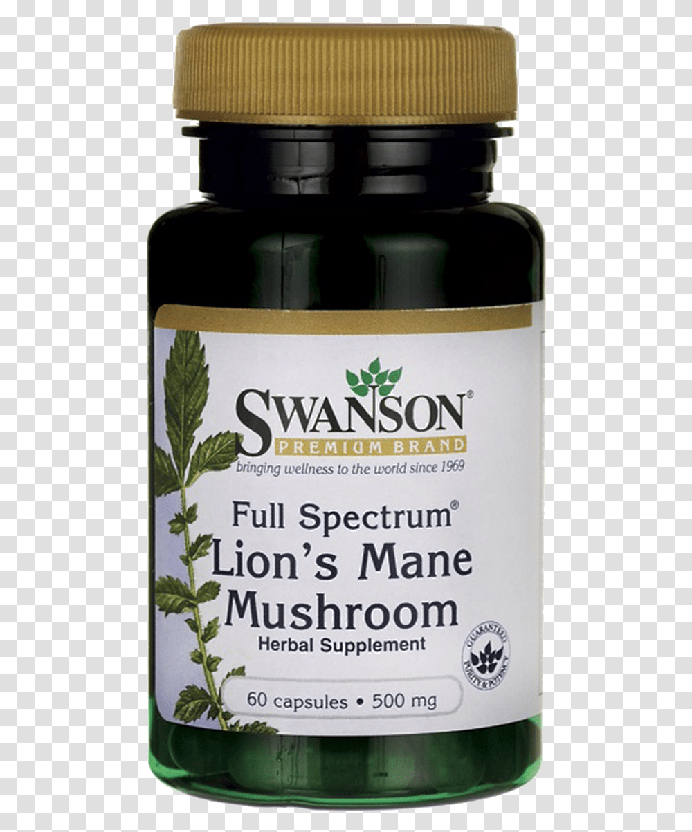 Swanson Full Spectrum Lion's Mane Mushroom 500mg Swanson Eucommia Bark, Alcohol, Beverage, Plant, Red Wine Transparent Png