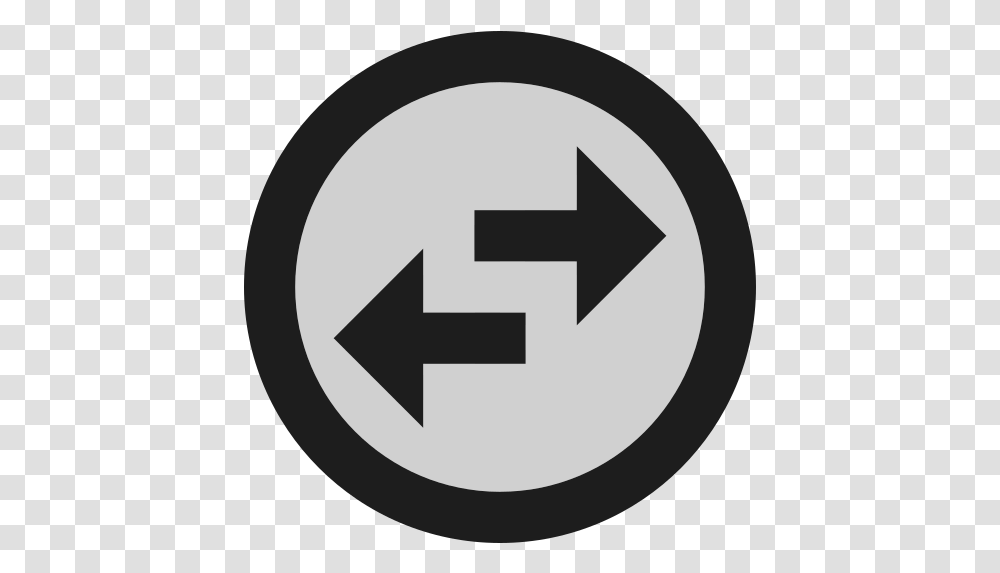 Swap Horizontal Circle Free Icon Of Material Icons Swap Logo, Symbol, Sign, Road Sign Transparent Png