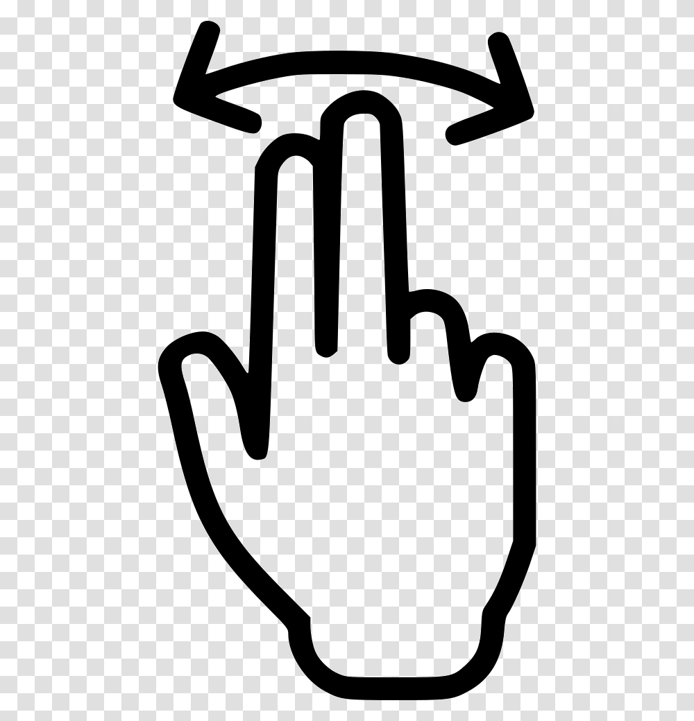 Swap Swipe Finger Hand Double Comments, Fork, Cutlery, Stencil Transparent Png