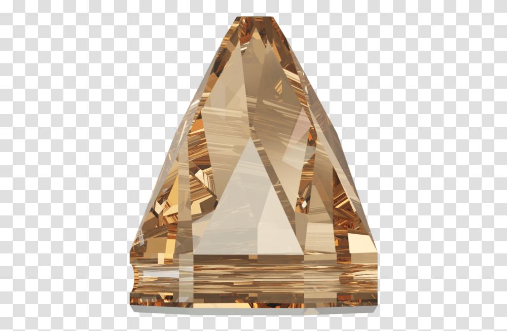 Swarovski 3297 Round Spike Sew On Crystal Golden Shadow Plywood, Architecture, Building, Pyramid, Triangle Transparent Png