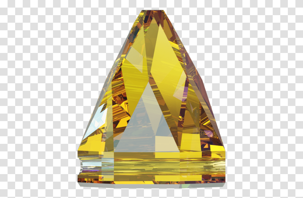 Swarovski 3297 Round Spike Sew On Light Topaz Shimmer Triangle, Building, Crystal, Architecture Transparent Png