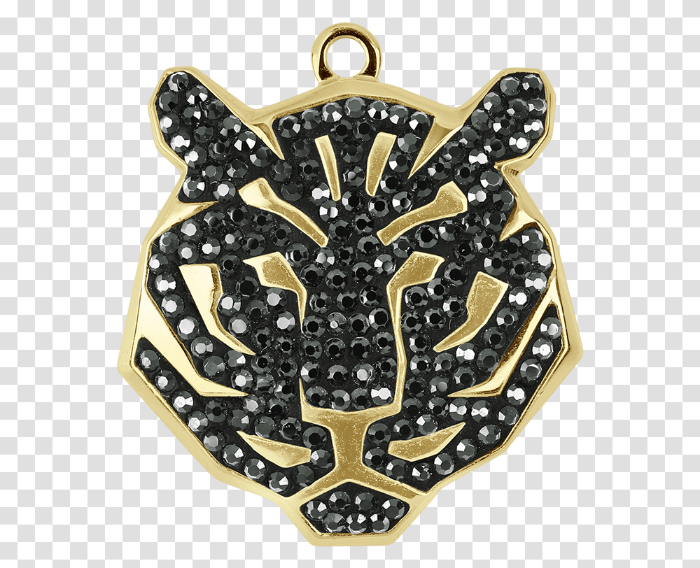 Swarovski Pave Tiger Pendant 22mm Goldjet Hematite, Jewelry, Accessories, Accessory, Brooch Transparent Png
