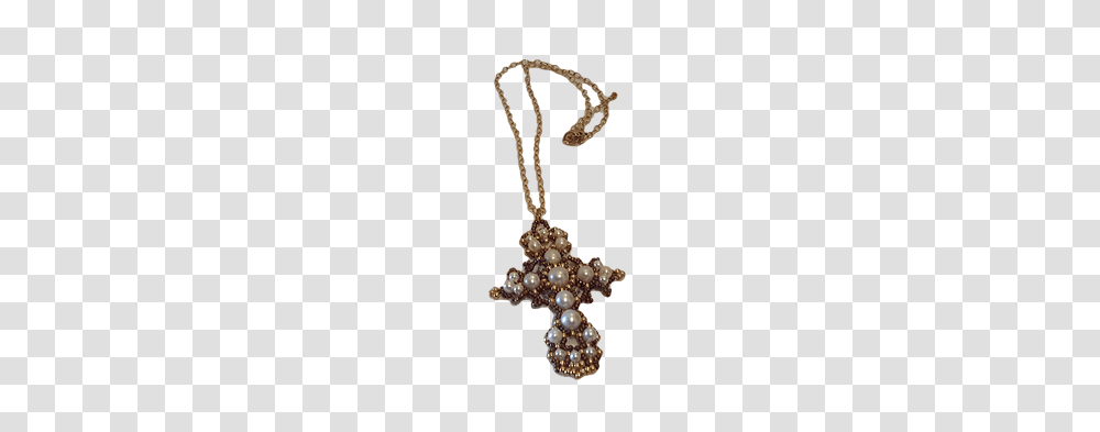 Swarovski And Pearl Cross Pendant Online Traditional Apothecary, Accessories, Accessory, Necklace, Jewelry Transparent Png