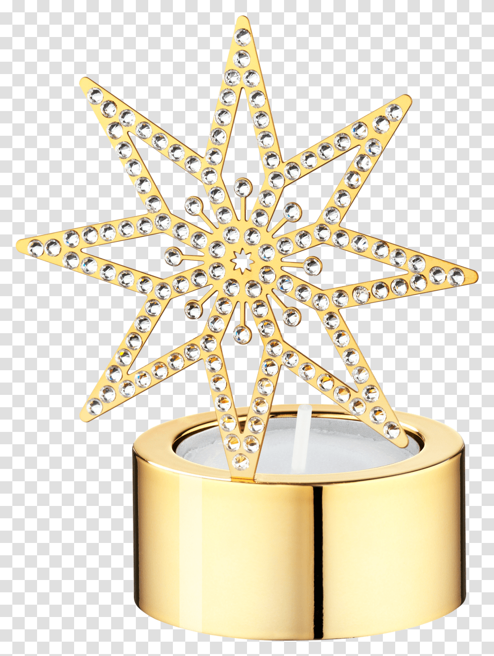 Swarovski Christmas Tea Light Golden Star Varabuskoy, Crystal, Accessories, Accessory, Jewelry Transparent Png