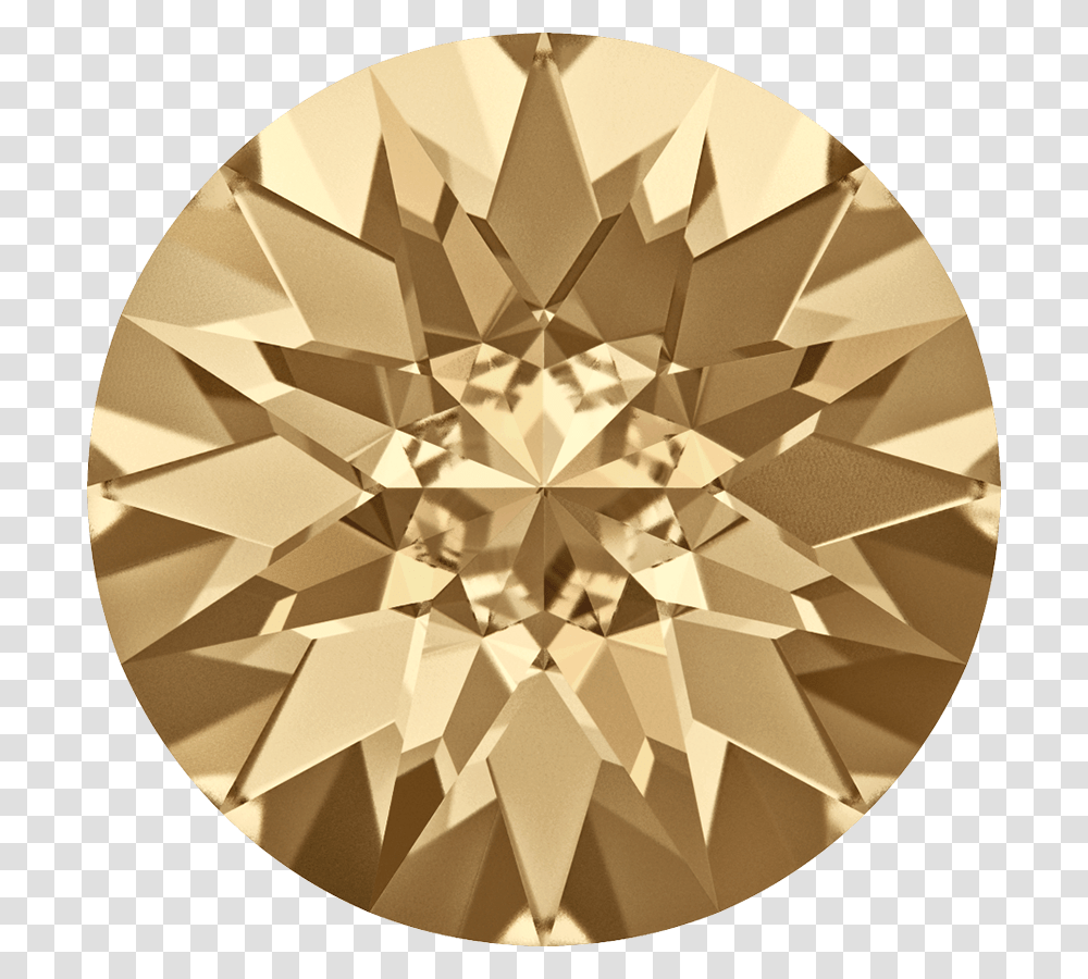 Swarovski Crystal Round Stone, Gold, Diamond, Gemstone, Jewelry Transparent Png