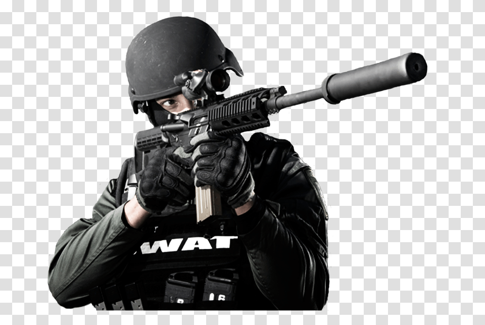Swat Download Rainbow Six Siege, Person, Helmet, Gun, Weapon Transparent Png