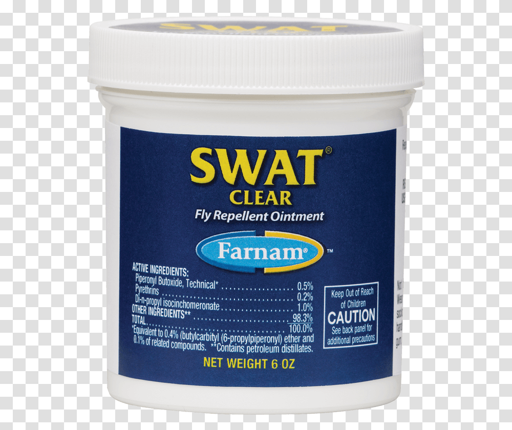 Swat Fly Repellent Ointment Clear Shark, Cosmetics, Paint Container, Deodorant, Label Transparent Png