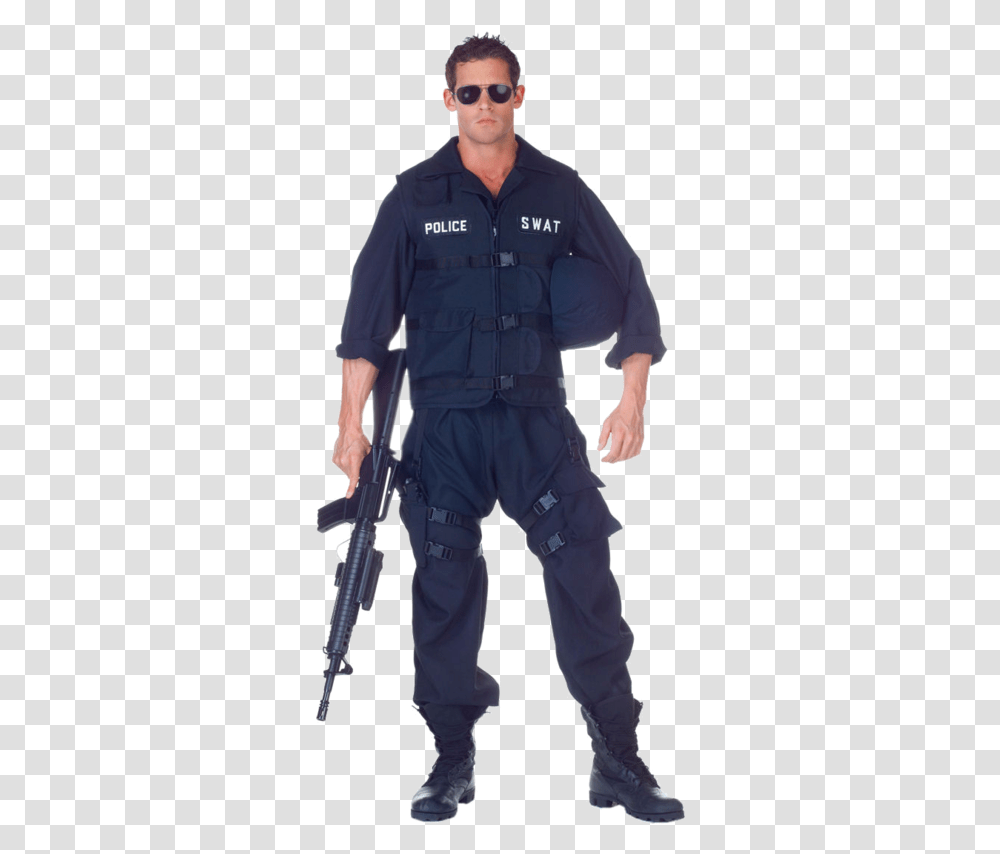 Swat Images For Free Download Mens Swat Halloween Costume, Person, Clothing, Sunglasses, Military Uniform Transparent Png