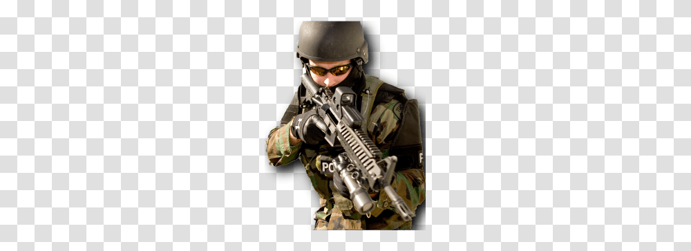 Swat, Person, Human, Gun, Weapon Transparent Png