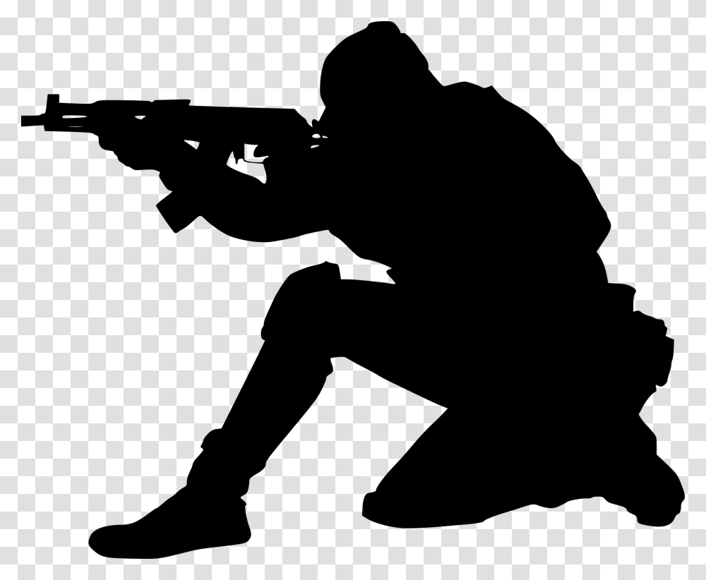 Swat Silhouette 4 Swat Silhouette, Gray, World Of Warcraft Transparent Png