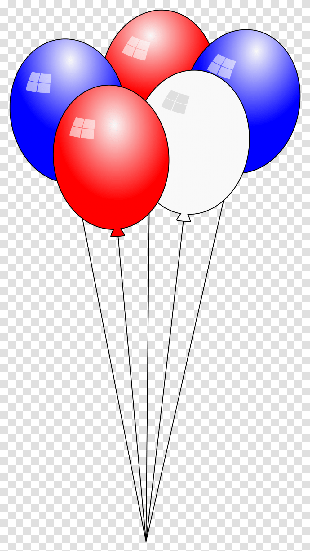 Swaying 4th Of July Balloons Animation Clip Arts Red White And Blue Balloons Clip Art, Logo Transparent Png