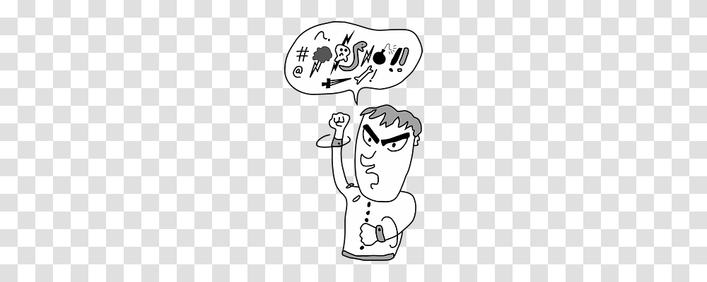 Swearing Person, Label, Stencil Transparent Png