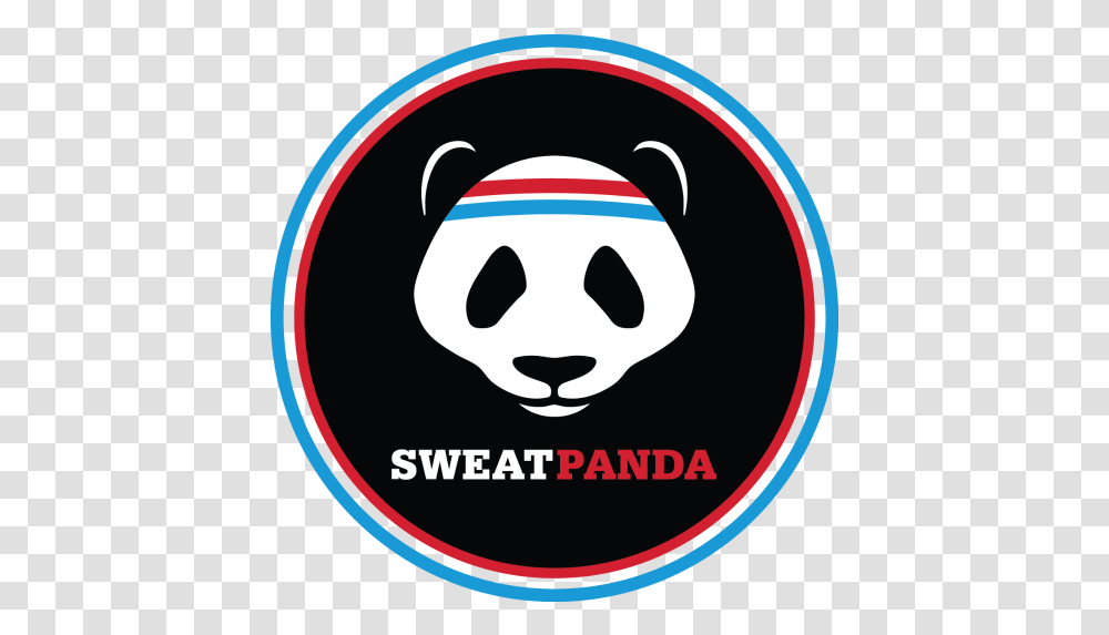 Sweat Panda Fitness Black Circle, Label, Text, Sticker, Logo Transparent Png