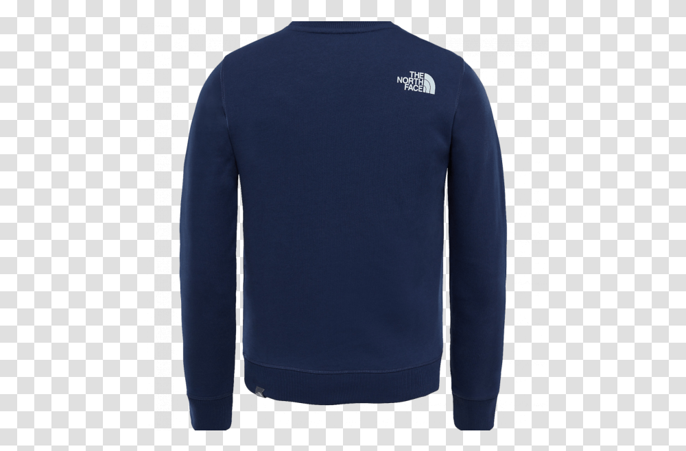 Sweat The North Face Y Box Crew Cosmic Blue Logo, Clothing, Apparel, Sleeve, Long Sleeve Transparent Png