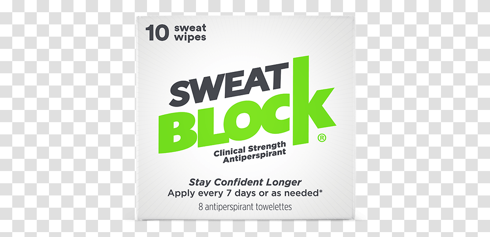 Sweatblock Antiperspirant Wipes For Excessive Sweating Sweat Block, Advertisement, Poster, Paper Transparent Png