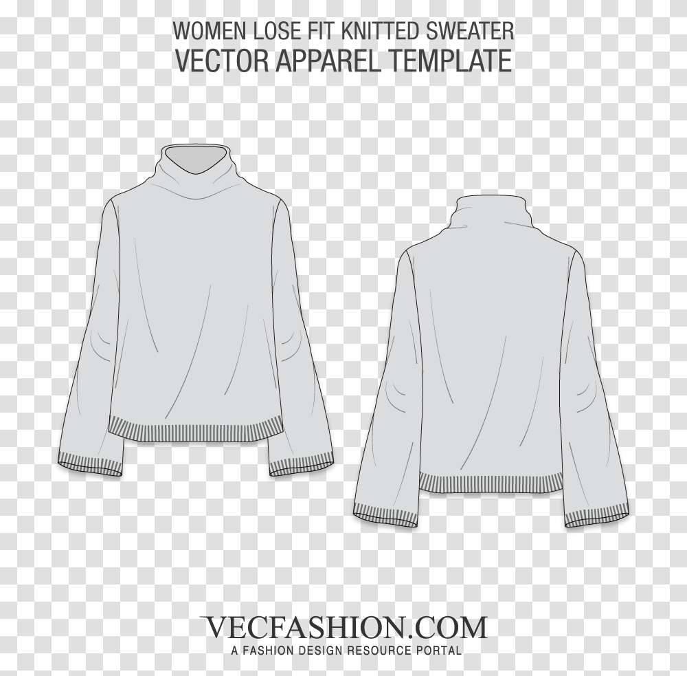 Sweater Vector Men Tank Top Template, Apparel, Coat, Jacket Transparent Png