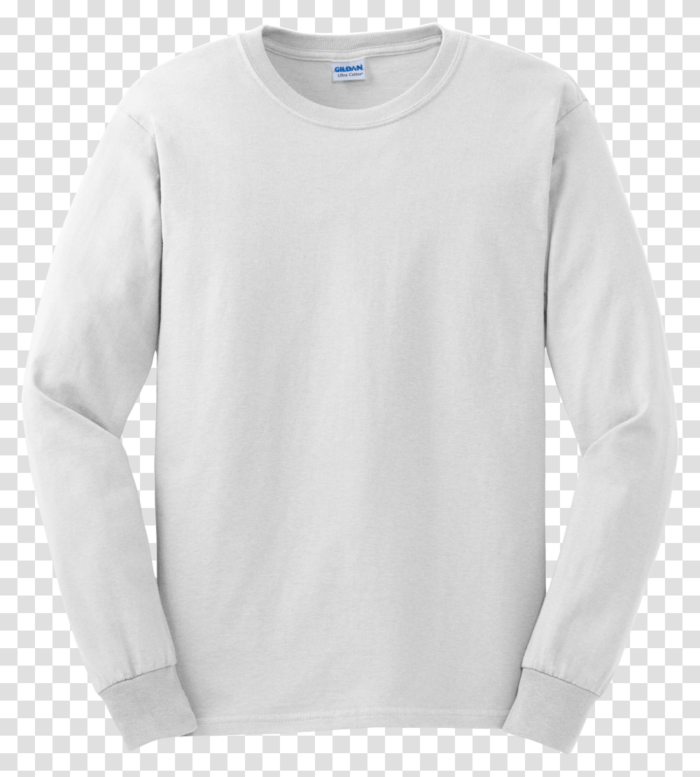 Sweater White Long Sleeve Shirt Background, Apparel, Sweatshirt, Person Transparent Png