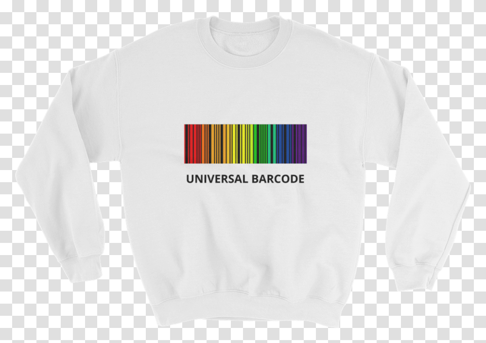 Sweatshirt Universal Barcode White, Clothing, Apparel, Sweater, T-Shirt Transparent Png