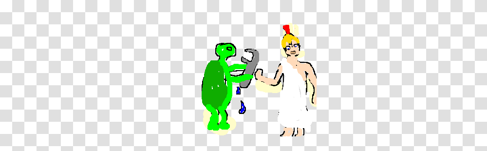 Sweaty Turtle Brings Lug Wrench To Roman Soldier Drawing, Person, People, Performer, Juggling Transparent Png