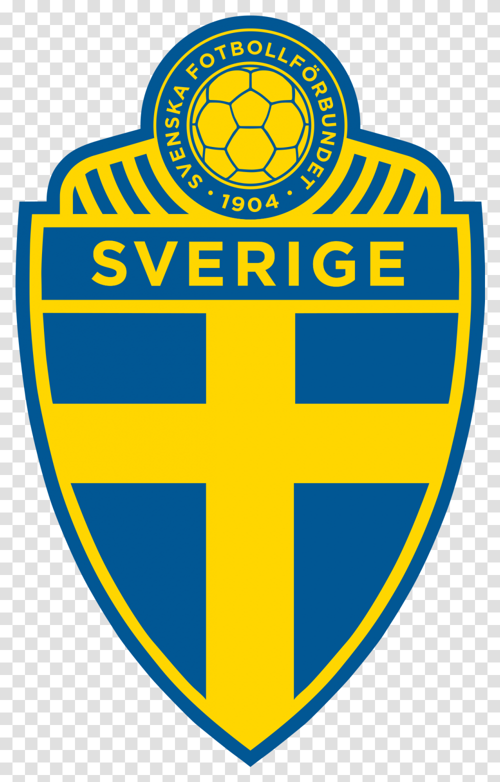 Sweden National Football Team Sweden National Football Team Logo, Symbol, Trademark, Armor, Badge Transparent Png