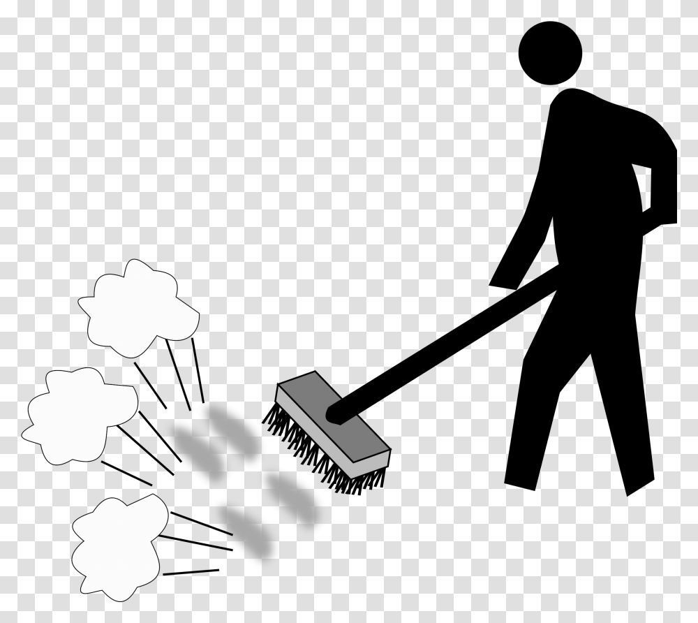 Sweeping Black And White Swachh Bharat Abhiyan Clipart, Weapon, Weaponry, Pill, Medication Transparent Png