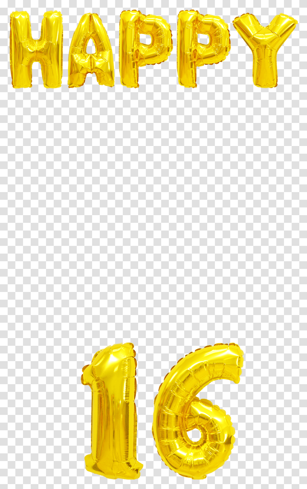 Sweet 16 Gold Balloons 16 Gold Balloon, Apparel, Plant, Fruit Transparent Png