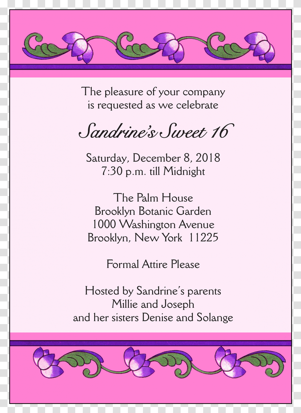 Sweet 16 Invitation Party Invitations, Advertisement, Flyer, Poster Transparent Png