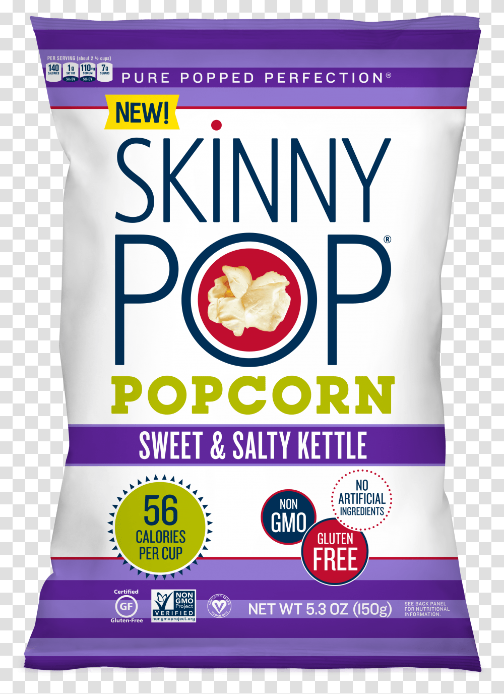 Sweet Amp Salty Kettle Popcorn Skinnypop Sweet And Salty, Bottle, Food, Label Transparent Png