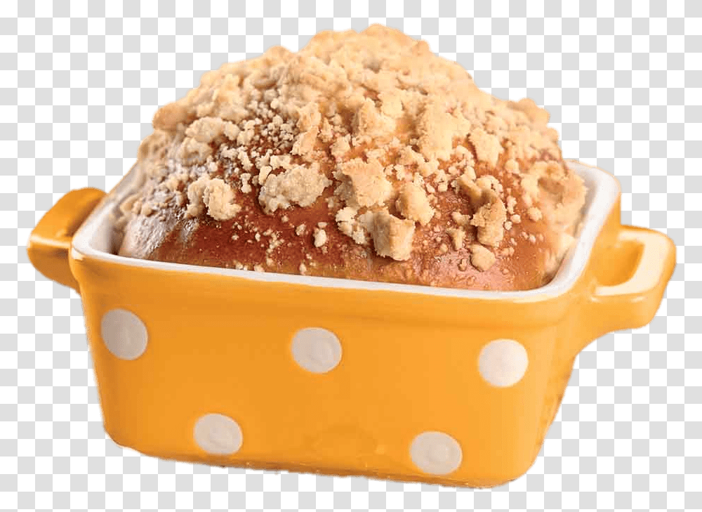 Sweet Bread In Yellow Polka Dot Pot Cobbler, Ice Cream, Dessert, Food, Breakfast Transparent Png