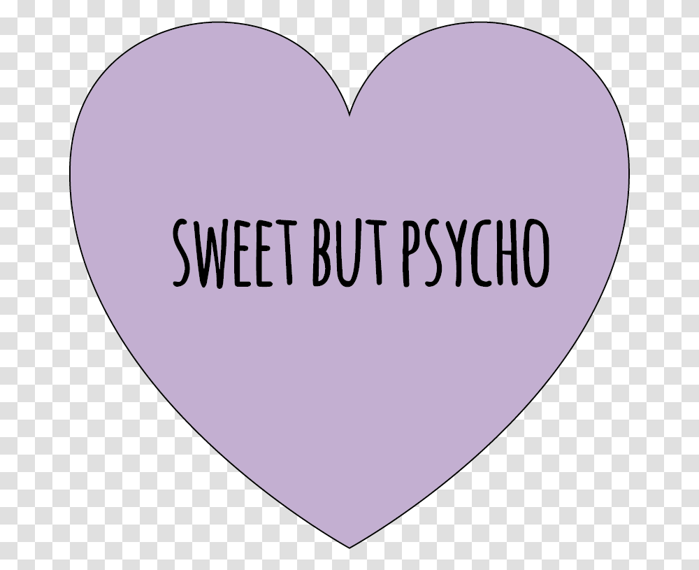 Sweet But Psycho Love Sticker Heart, Plectrum Transparent Png
