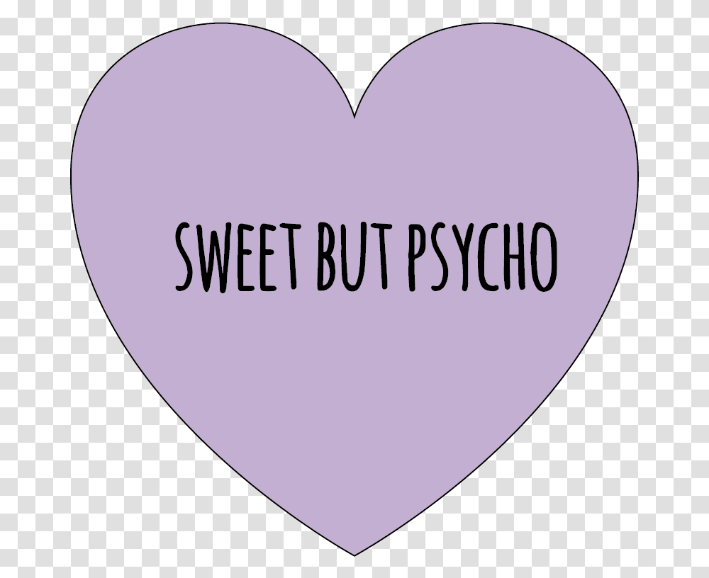 Sweet But Psycho Love Sticker Heart, Plectrum Transparent Png