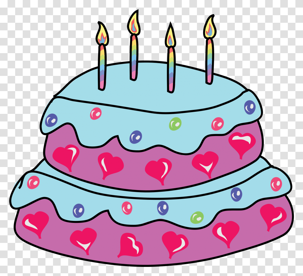 Рисунок тортика на день рождения