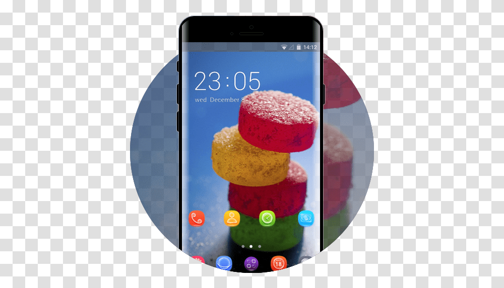 Sweet Candy Free Android Theme - U Launcher 3d Camera Phone, Mobile Phone, Electronics, Cell Phone, Food Transparent Png