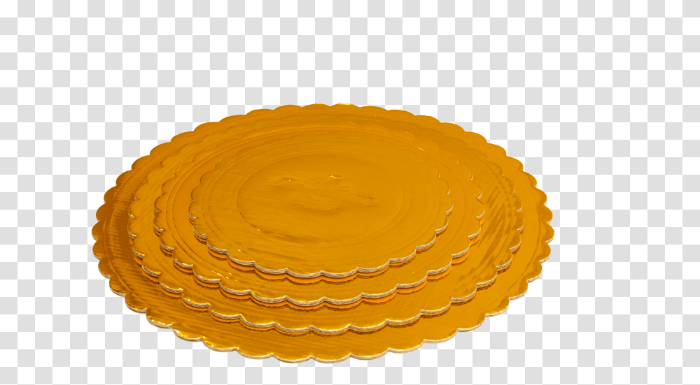 Sweet Carrier Collection Gold Embossed Scalloped Cake Circle, Meal, Food, Dish, Fungus Transparent Png