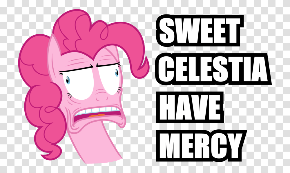 Sweet Celestia Have Mercy Pinkie Pie Rarity Derpy Hooves Life, Label, Purple, Face Transparent Png