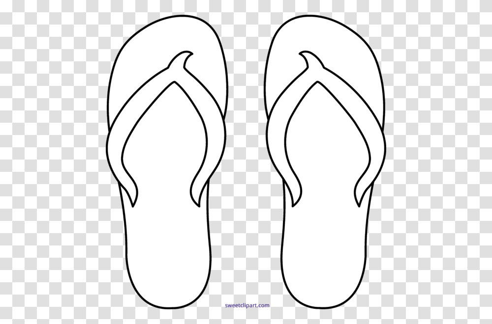 Sweet Clip Art Flip Flops For Coloring, Apparel, Footwear, Flip-Flop Transparent Png