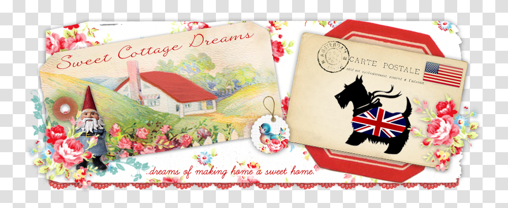 Sweet Cottage Dreams Craft, Envelope, Mail, Greeting Card, Postcard Transparent Png