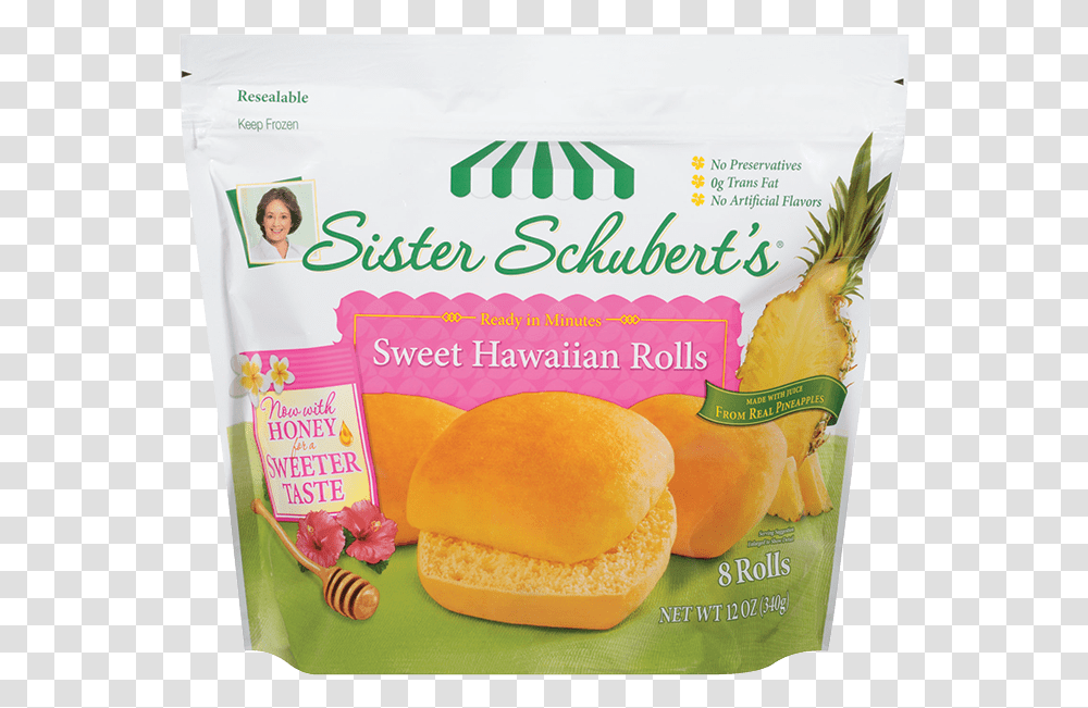 Sweet Hawaiian Rolls Sister Schubert Rolls Kroger, Burger, Food, Plant, Person Transparent Png