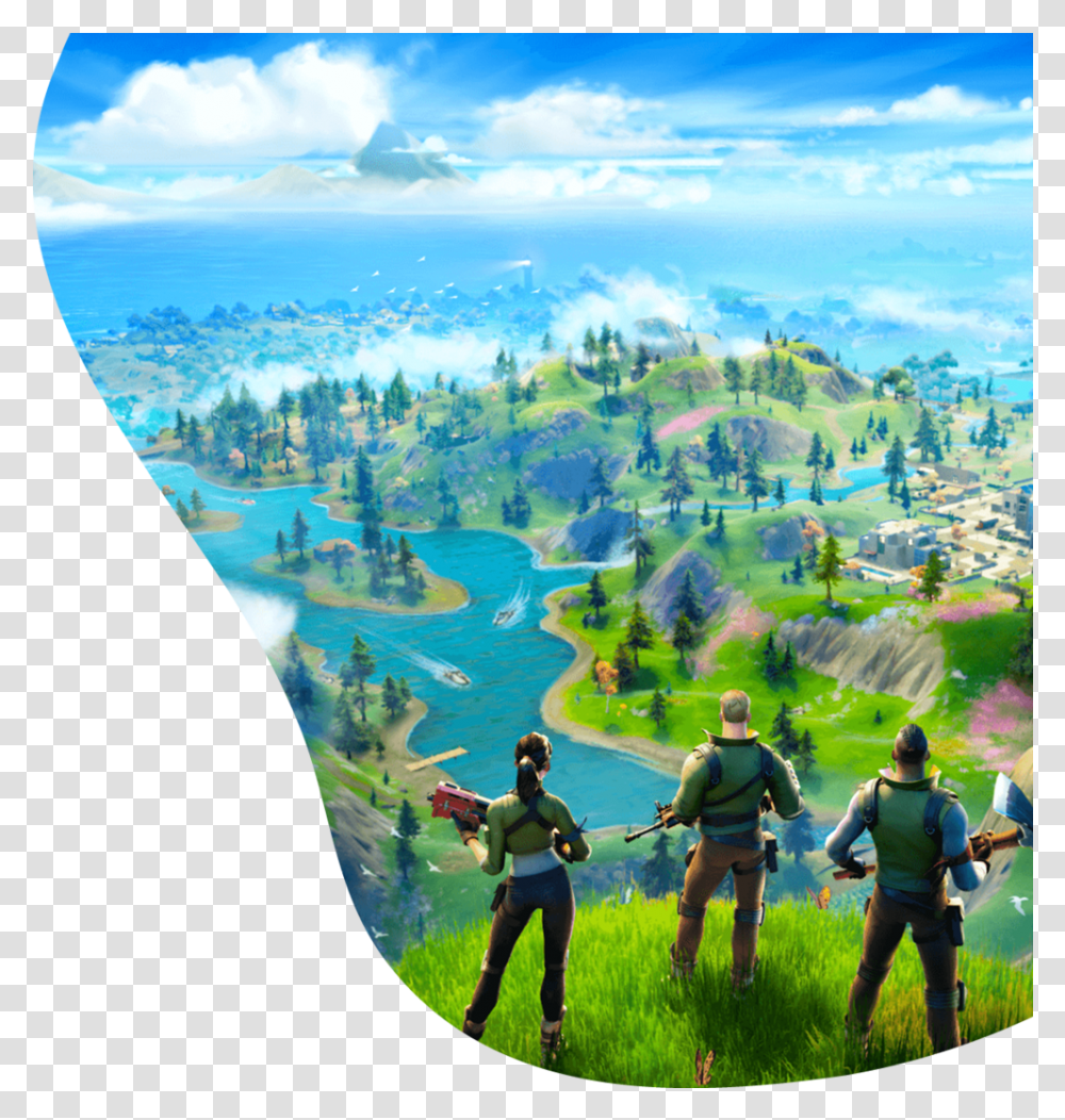 Sweet Justice Epic Games Logo, Person, Outdoors, Water, Land Transparent Png