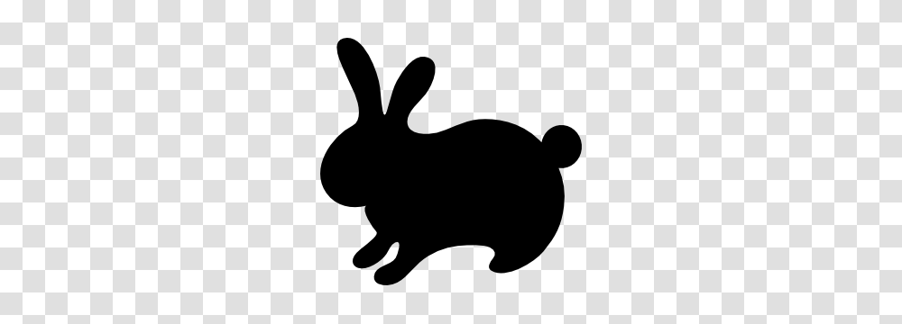 Sweet Rabbit Silhouette Sticker, Rodent, Mammal, Animal, Bunny Transparent Png