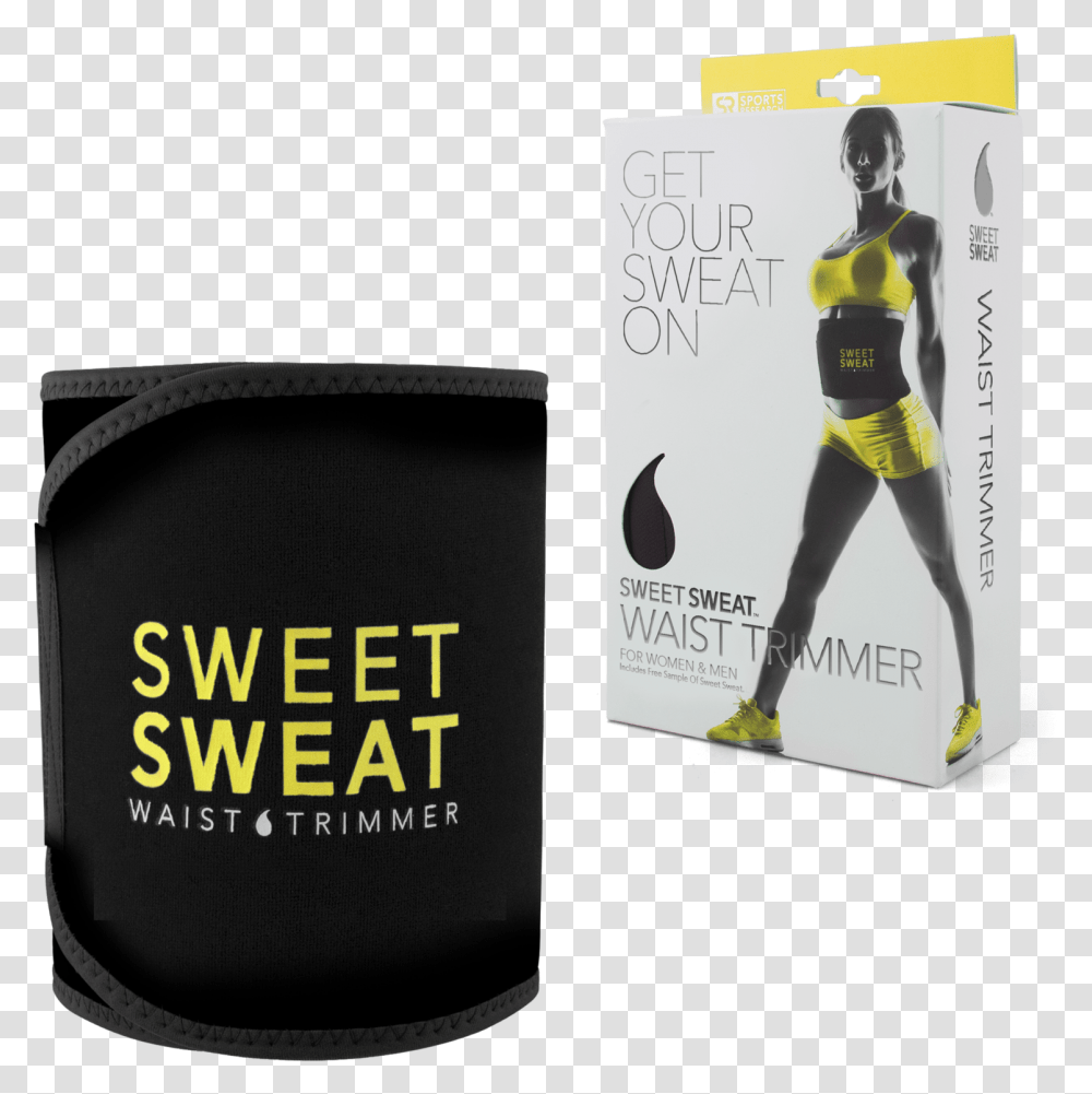 Sweet Sweat Waist Trimmer Yellow, Person, Bottle, Shoe Transparent Png