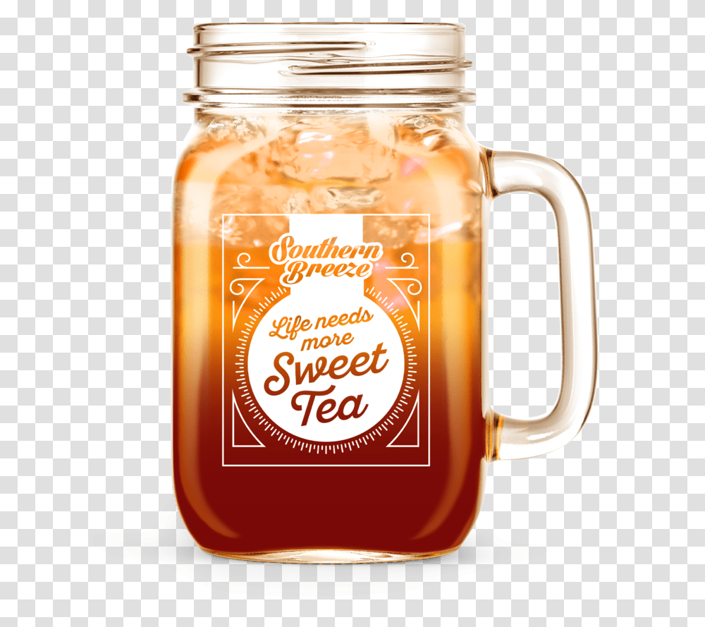 Sweet Tea Mason Jar, Ketchup, Food, Stein, Jug Transparent Png