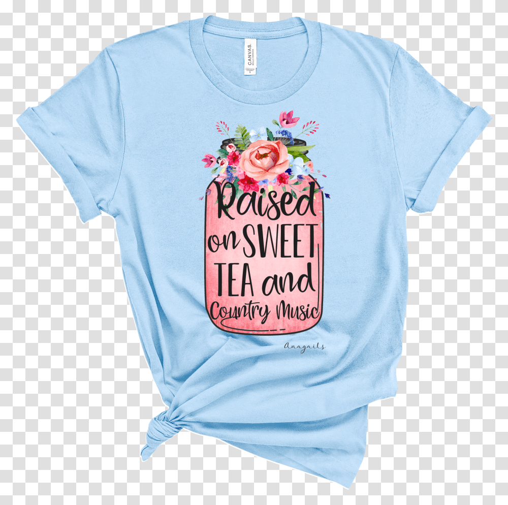 Sweet Tea Raised On Sweet Tea And Country Music, Apparel, T-Shirt, Sleeve Transparent Png