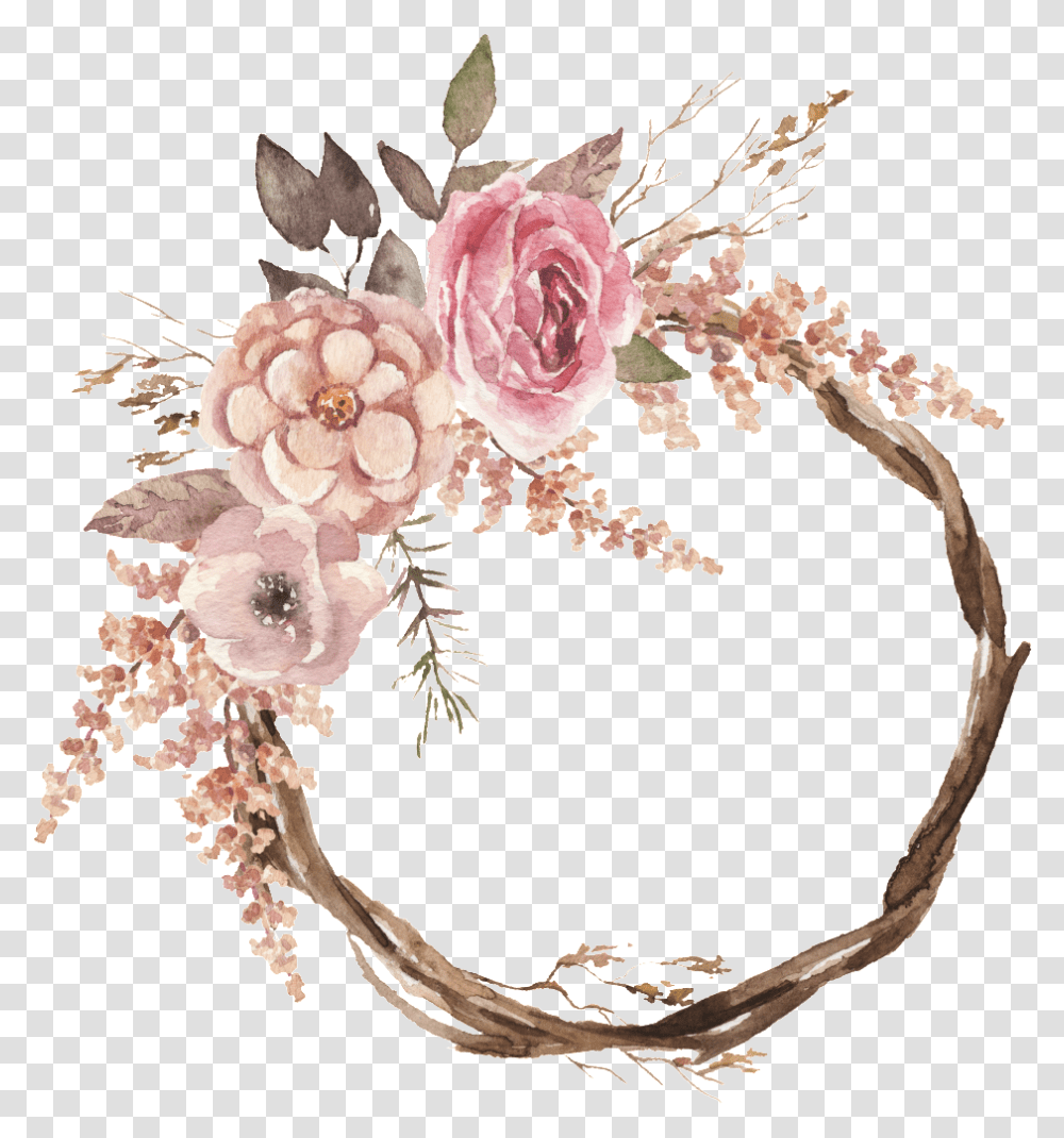 Sweet Wreath Watercolor Hand Hand Drawn Flower Wreath, Pattern, Floral Design, Graphics, Art Transparent Png