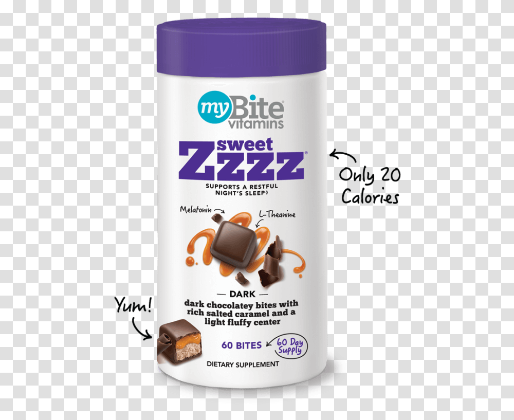 Sweet Zzzz Sleep Support Mybite Vitamins, Label, Bottle, Poster Transparent Png