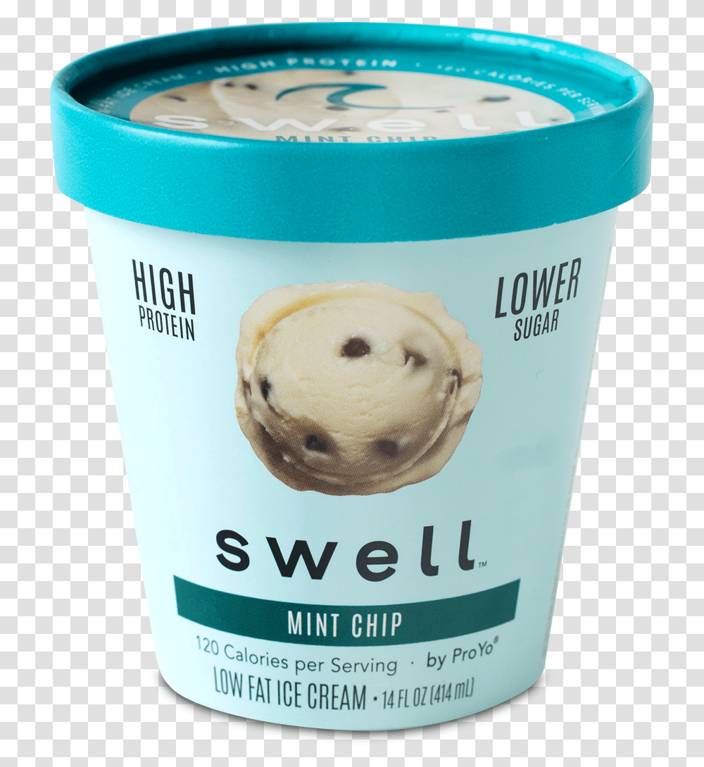 Swell Mint Chip, Dessert, Food, Yogurt, Cream Transparent Png